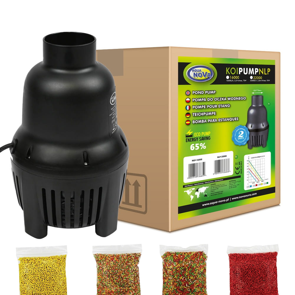 Aqua Nova NLP-16000 pompa niskociśnieniowa do oczka 16000l/h 75W + gratisy
